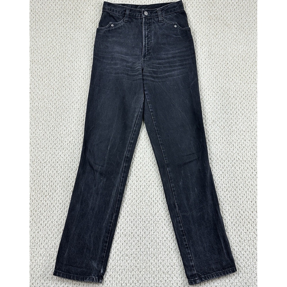 Rockies Jeans Fits Womens 26x32 Black Western Bareback High Rise Whiskered USA
